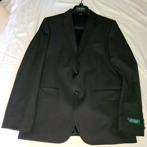 Ralph Lauren Big Boys Solid Suit Jacket Black 18R